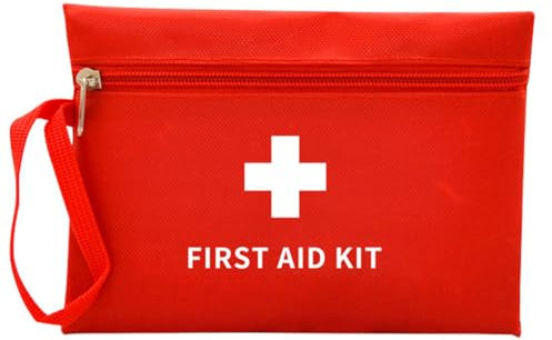 SIRLOMU Trousse de Secours 1 pièce(Sac rouge seulement), Mini Kit de Premiers Secours compact et léger pour Voiture, Travail, Voyage, Camping, Randonnée, trousse premier secours, first aid kit