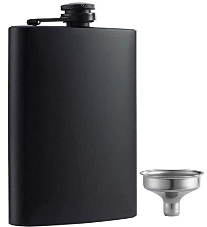 HZWMQDLF Flasque 7oz 8Oz de Luxe en Acier Inoxydable Alcool Hip flacons définis Bouteille de Whisky Bouteille Cuir Flagon Coffret fléchir Ensemble Mini Flacon for Homme Hip Flask
