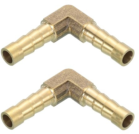 QUARKZMAN 6mm Schlauchverbinder Messing Doppelnippel Kupplung, 2 Stück Schlauchverbinder Benzinschlauch Schlaucharmaturen Gartenschlauch zum Verbinden von Wasserschläuchen