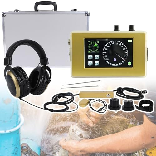 YXZQLOZ Detector de Fugas de Agua de Tubería Recargable, para Hogar y Exterior, Sensor Geófono de Fuga de Agua Subterránea