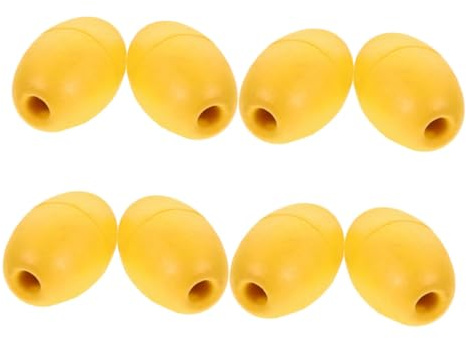 Toddmomy Gelbe PVC Bootsboje Oval als Markierungsboje 8 Stück für Kajaks | Bootsangeln, Boje für Boote und Kajaks, Einfache Montage, Sichtbar für Richtungsmarkierung und Lauflinie