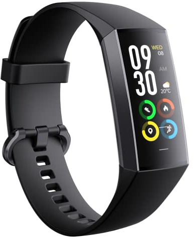 Orologio fitness da donna e uomo con display AMOLED con notifica contapassi, orologio smartwatch da donna con misurazione della frequenza cardiaca/pressione sanguigna, monitor sportivo, per Android