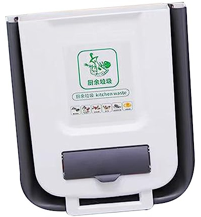 Ipetboom Cubo de Basura Plegable de Plástico para Cocina Capacidad Fuerte y Diseño Colgante que No Raya Manos, Adecuado Hogar y Organización