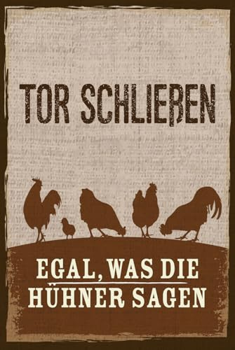 vianmo Cartel de madera 30x20 cm Tor Schließen egal, was die Hühner sagen Deco Regalo Letrero