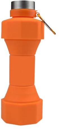PURPLELILY Bottiglia di acqua da 650 ml con gancio a D a tenuta stagna riutilizzabile tasca pieghevole pieghevole in silicone bottiglie in silicone