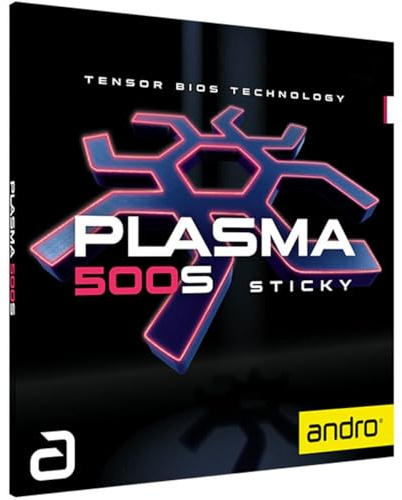 ANDRO Plasma 500S - Rivestimento per ping-pong (nero, 2,1 mm)