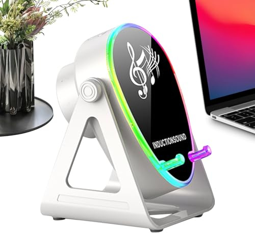 ETUCYNG Altoparlante a induzione per telefono cellulare, con amplificatore di rotazione a 180 gradi, con caricabatterie e supporto per telefono, per calze di Natale, compleanni, uomini, adolescenti