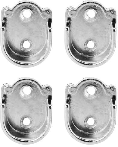 NIYANGLE Soporte para Barra de Armario de Aleación de Zinc 25 Mm, 4 Piezas, Montaje en Pared para Barra de Cortina de Ducha y Varilla de Ventana, Accesorio Resistente y Compacto