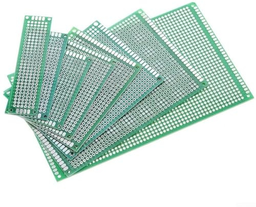 Kit de placa PCB de doble cara, 32 piezas de circuito impreso con 6 tamaños (2x8-7x9 cm), fibra de vidrio, verde - para proyectos de soldadura electrónica DIY