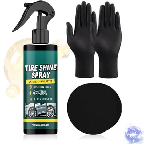 Generico Kit Lucidatura Pneumatici per Auto - Set di Soluzioni per La Pulizia delle Ruote | Strumento Applicatore in Spugna Ṕer di Rivestimento in P̀er Rinnovamento della Brillantezza, Formula S