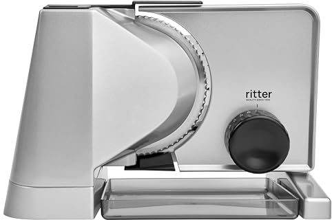 ritter solida 4 Duo Plus Cortafiambres y rebanadora de pan eléctrica de metal macizo, Made in Germany