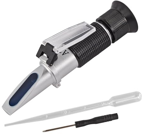 DEMA Handrefraktometer – für Batterie, Wischwasser & Kühlwasser, Kfz & Pkw, präzise Messung, robust & handlich, ideal für Werkstatt, Fahrzeugpflege & Wartung
