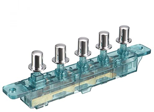 sourcingmap MQ205 AC 250V 4 Amp 5 Pushbutton Piano Type Key Board Switch for Range Hood