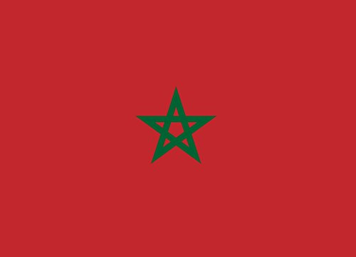 Bandiera Marocco cm 90 x 150 cm in tessuto
