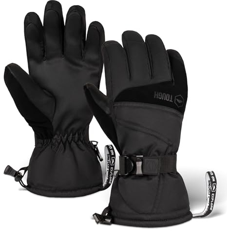 Tough Outdoors Waterproof Gloves Women - Ski Gloves Men - Warm for Winter Cold Weather Snow & Snowboarding - Men's Women's