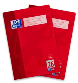 Oxford Schulheft A4, 16 Blatt, Lineatur 26, kariert, 2 Stück
