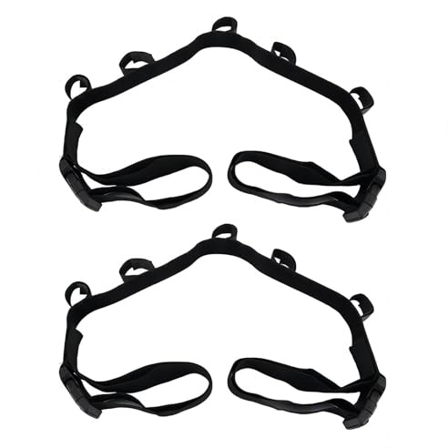 VIFER Auto Rutenhalter, 2 Stück Universale Angelrutenhalter für 5 Angelruten, Verstellbarer Rutenständer Angelrute Lagerung Ruten Angelzubehör für SUV, LKW, Van, Schwarz