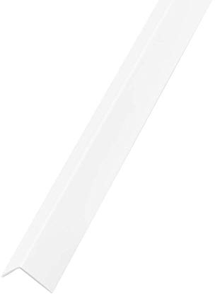 DQ-PP WINKELPROFIL – 10x10mm – 5m (5x 1m) – Farbe: Weiss – Material: PVC – Kunststoff Winkelleiste – Außenecke Kantenschutz Wand L Profil Eckprofil Kunststoffwinkel