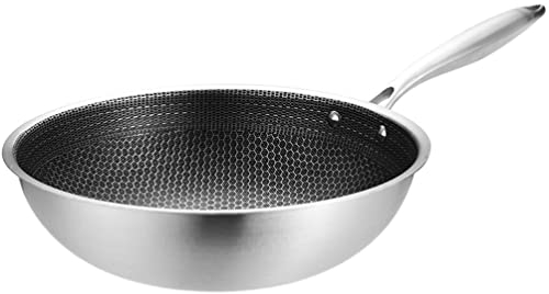 BESTonZON Pfanne -Wokpfanne Antihaft-Bratpfannen Mit Wabenbeschichtung Kratzfestes Induktionskochgeschirr Für - Gaskochfelder Induktionspfanne