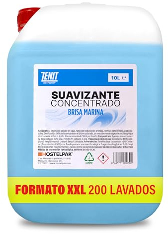 Hostelpak | 10L - Textile Weichspüler Konzentrat Duft Meeresbrise, Weichspülerkonzentrat, biologisch abbaubar, angenehmer Duft XXL-Format