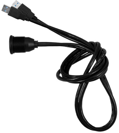VINTORKY USB 3.0 Kompatibel mit USB 2.0 Langlebiges Kupfer und PVC Material Verlängerungskabel mit 2 Ports für Fahrzeug und Marineeinsatz
