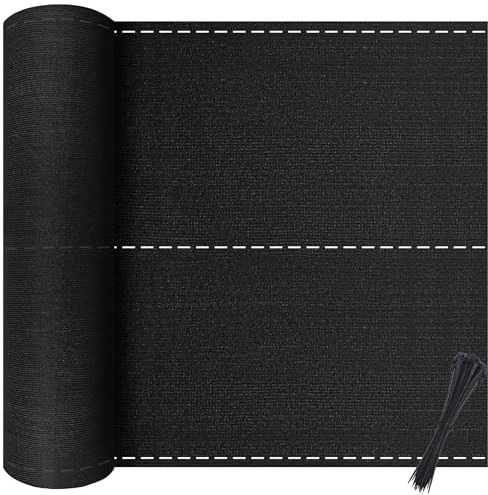 XINZI Zaunblende Sichtschutz Tennisblende, HDPE 150 g/m² Sonnenschutz Windschutznetz, Schattier Gewebe Schattiernetz mit Kabelbinder für Garten, Sportplatz, Maschendrahtzaun, Anthrazit 1,5x10m