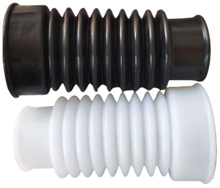 Vyloky Universal Faltenbalg，Reduzierverbinder，Faltenbalg aus Gummi，Ø 127-Ø114mm，Ø 90-Ø75mm (Weißes Silikon, D1=160mm，D2=140mm，L=300mm)