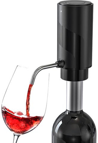 Aérateur de vin électrique rechargeable - Décanteur électronique automatique avec câble USB pour oxygénation rapide du vin rouge, parfait pour les fêtes à la maison et les amateurs de vin - Meilleur