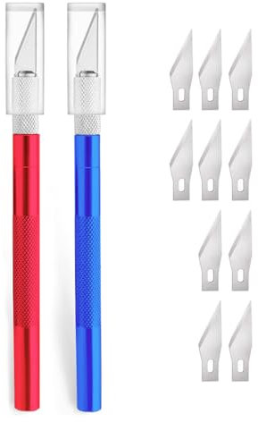 WeddHuis aglierina di precisione in 2 pezzi con 30 lame di ricambio, incisione, fai da te