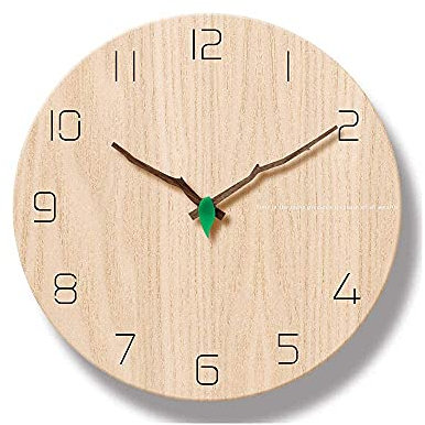 Jewelry 30 cm Corloge Murale Acrylique Horloge annuelle Murale Murale silencieuse Quartz Montre Un Grain de Bois Horloge Murale décoration intérieure Jewelry