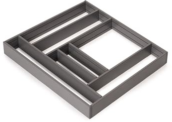 Emuca – Lådorganiserare 600 x 500, lådavdelare gjorda av aluminium, antracit grå