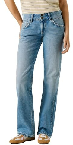 Pepe Jeans Jean Droit LW Venus pour Femme, Bleu (DENIM-2VC), 27W/32L, Bleu (Denim-2Vc), 27W / 32L