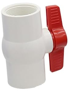 1pc 1/2 3/4 1 1.25 1.5 2 Filettatura interna Tubo in PVC Valvola a sfera Manicotto della valvola Vite Idraulico Raccordi for tubi Sistema di irrigazione(White,1inch)