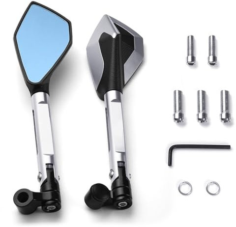 Lenkerendenspiegel Motorrad Für K&AWASAKI Für Z1000SX Für Z1000 Für Z400 Für Z750 Für Z800 Für Z900 Für Z900RS Motorrad Rückspiegel Seitenspiegel Rückspiegel(B)