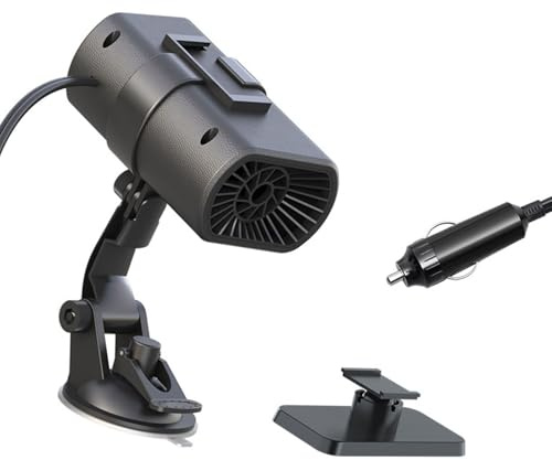 CHAKAE Riscaldatore per auto da 12 V, comodo strumento di manutenzione della temperatura della cabina per calore e visibilità sbrinatore dispositivo di riscaldamento girevole riscaldatore a forma di