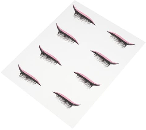 LOORGVEL 4pares Delineador De Ojos y Pestañas Postizas Cinta Adhesiva Línea Ojos Calcomanía Brillante Para Pestañas Herramienta De Maquillaje Para Plantilla Delineador
