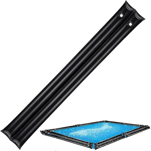 Wassersäcke für Poolabdeckung – schwarzes Rohr mit doppelter Reihe, aus PVC, 24,49 x 29,5 cm, wasserdicht, Wintergewicht | Pool-Schutzzubehör für Ferienhäuser, Pro-Wächter
