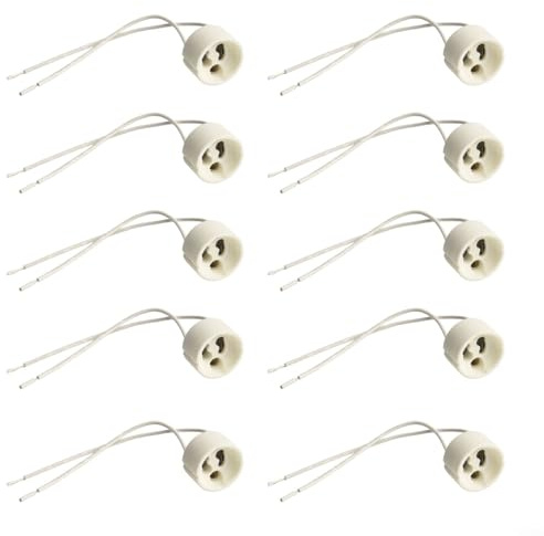 SiSinkal Lot de 10 Supports de Lampe GU10 avec Fil de 150 mm pour Connexion à des Spots encastrés et plafonniers