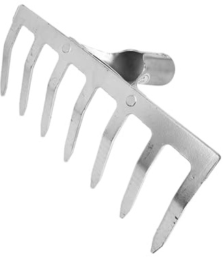IWOWHERO Rastrello da Giardinaggio a Mano in Acciaio al Manganese 7 Denti Zincati, Strumento per Allentare Terreno e Diserbo, Attrezzo Manuale per Giardino, Cortile e Fattoria, Resistente
