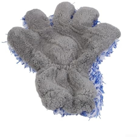 Soft Chenille Microfiber Wash Glove for Auto Paint | Five-finger design, flexible control, even wiping, coral fleece material, scratch-free finish