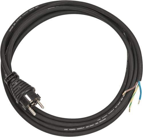 Brennenstuhl Anschlusskabel 3-polig (3m Kabel in schwarz, für den Einsatz im Außenbereich, IP44)