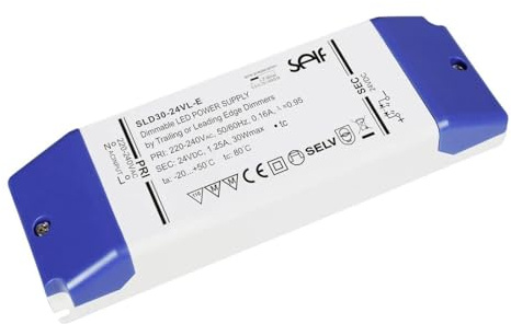 Self Electronics 1842707 SLD30-12VL-E Trafo, LED-Treiber Konstantspannung 30W 2.5A 12 V/DC Montage auf e, Grau, Blau