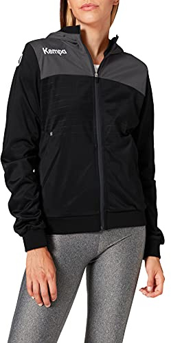 Kempa Damen Emotion 2.0 Kapuzenjacke, schwarz/Anthra, L