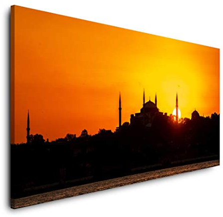 Istanbul 120x 60cm Panorama Leinwand Bild XXL Format Wandbilder Wohnzimmer Wohnung Deko Kunstdrucke