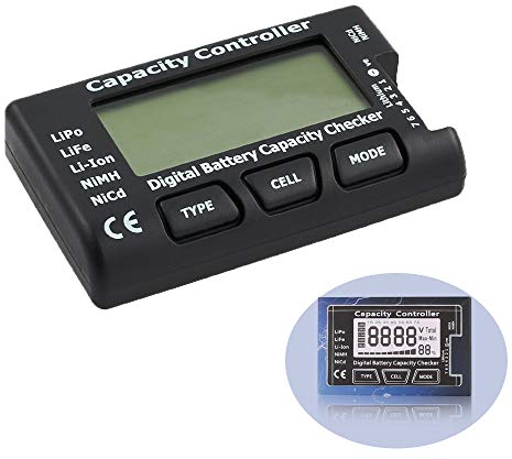 YIXISI 2.1 RC cellulare Capacita' Meter, Digital Battery Checker, Digital Battery Controller, per NiCd/NiMH/LiPo/LiFe/Li-ion