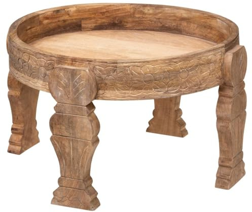 Table à Café en Bois de Manguier D 51 x H 33 cm - Atmosphera