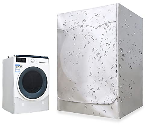 Sunscreen Dustproof Washer/Dryer Cover with Zipper - Front Load Washer Protection, Waterproof UV Resistant, 85 * 60 * 55 cm