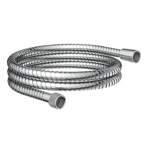 EISL Duschschlauch 1,5m Edelstahl, mit extra Knickschutz, Universal Brauseschlauch 150cm für die Dusche, Chrom JM150MKCRPLUS
