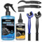 WEIDMAX Nettoyant pour Chaîne de Vélo, Kit de Nettoyage pour Vélos avec 100 ml Huile pour Chaîne de Vélo et 300 ml Spray de Nettoyage, Kit Nettoyant Lubrifiant pour Chaîne avec Brosses