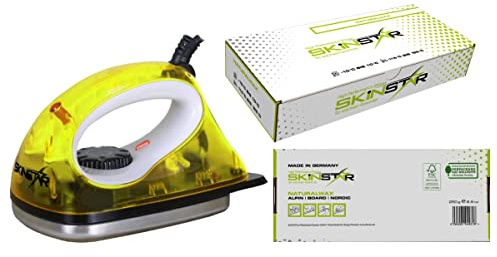 SkinStar Starter Ski Wachs Set Natural-Wax All IN ONE High Skiwachs Wachsbügeleisen